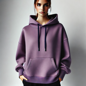 Unisex High Quality Cotton F Oversize Hoodie <b>Thick</b> Fleece Drop Shoulder Embossed 3D Custom Plain Autumn Turtleneck Winter - Product Image 3