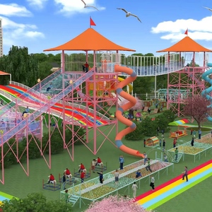 Équipements de parc d'attractions en plastique commercial pour adultes et enfants, manèges personnalisables de grande envergure, parcs à thème, aires de jeux, marque CIBY 100 - Product Image 1