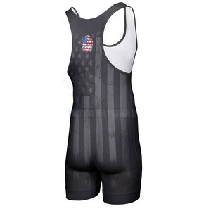 Camiseta de lucha libre de poliéster Spandex, chaleco de levantamiento de pesas hecho a medida, de lucha libre - Product Image 4