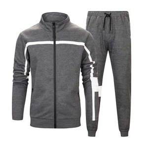 Ropa deportiva de entrenamiento y jogging, ropa de invierno informal en blanco de manga larga, Material de algodón de dos piezas, conjunto de chándal y chándales para hombres - Product Image 5