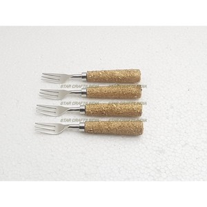 Cuchara de acero inoxidable, tenedor, cubiertos con mango de madera de resina epoxi, juego de cubiertos de acero inoxidable - Product Image 3