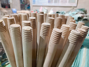 Eco-Friendly Natural Eucalyptus Wood <b>Broom</b> Handle with PVC Head 150cm Length Wholesale - Product Image 5