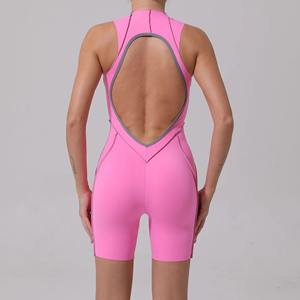 ชุดบอดี้สูทแขนกุดสำหรับผู้หญิงใส่ในยิมชุดจั๊มสูทกีฬาโยคะแบบชิ้นเดียวใหม่สำหรับฤดูร้อน - Product Image 4