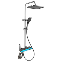 Meilleure vente en stock : Ensemble de douche thermostatique à touches piano, 4 modes, 4 sorties, jet doux, chromé – Le favori d'Europe et d'Amérique