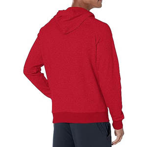 Polyester Zipper Blank Plain Hoodie Zipper Sweatshirts Oversized Half Zip Gym Red Color Hoodie Men High Quality Hoodies - Product Image 4