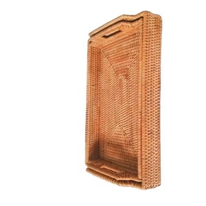 Bandeja rectangular de ratán al por mayor, bandeja de mimbre hecha a mano para vajilla y decoración del hogar, Vietnam - Product Image 6