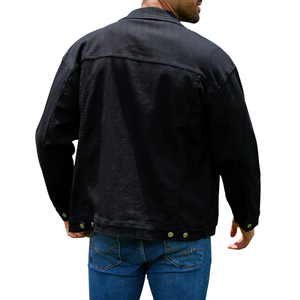 Vestes pour hommes Veste en jean vierge avec logo personnalisé Streetwear de couleur unie Hip Hop pour un look tendance et une tenue tendance - Product Image 2