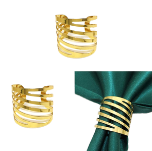 แหวนรองผ้าเช็ดปากดีไซน์พรีเมียม เหมาะสำหรับโต๊ะพิธีการ ตกแต่งบ้าน งานเลี้ยงอาหารค่ำ และงานเฉลิมฉลอง ใช้สำหรับรับประทานอาหารในงาน ราคาขายส่ง - Product Image 3