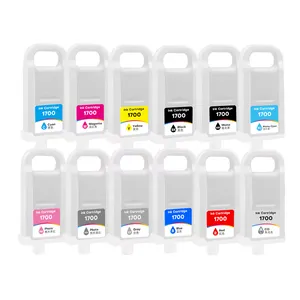 HESHUN PFI-1700 Refillable Ink Cartridge For Canon ImagePro2000/4000/4000S/6000//4100/4100S/6100 Refill Ink Tank