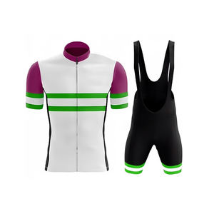 Uniforme de bicicleta de carretera transpirable de alta calidad para hombres, conjunto de Jersey de Ciclismo de manga corta, Kit de pantalones cortos, venta de fábrica, servicio OEM disponible - Product Image 4