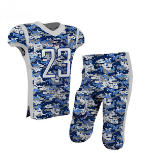 Nouvelle conception, uniforme de football américain taille adulte, 100% polyester respirant, manches courtes, logo personnalisé pour l'entraînement d'équipe, faible MOQ - Product Image 1