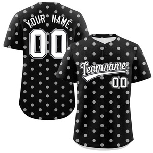 Jersey de béisbol a rayas de alta calidad con cierre de botón Color de contraste Ropa de equipo OEM de alta calidad para venta al por mayor - Product Image 1