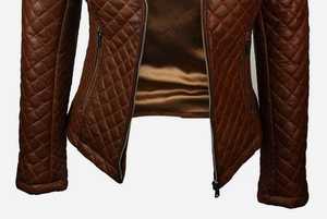 CHAQUETA DE CUERO DE ANTE ESTILOSA PARA MUJER - Product Image 5