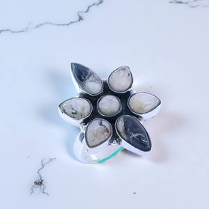 แหวนเงินแท้ 925 ประดับพลอยบาฟฟาโลแจสเปอร์ แหวนเงินสเตอร์ลิง 925 และเครื่องประดับราคาขายส่ง - Product Image 2