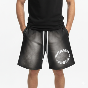 Pantalones Cortos Casuales Vintage para Hombre, Lavado Ácido, 100% Algodón, Transpirables, Diseño Resistente al Desgaste Solar, Fabricación Personalizada - Product Image 5