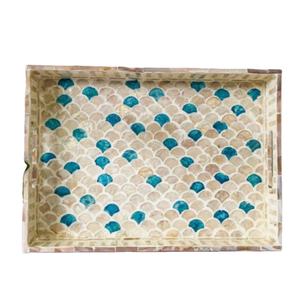 Bandeja rectangular de madreperla, diseño de tendencia, bandeja para servir comida, accesorios para restaurante y utensilios de cocina a un precio asequible - Product Image 1