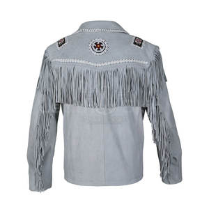 แจ็คเก็ตหนังแท้สไตล์คลาสสิกแบบตะวันตก ให้ความรู้สึกสบายในชีวิตประจำวัน ดีไซน์เรียบหรู ดูดีแบบดั้งเดิม พร้อมคุณสมบัติที่เป็นมิตรต่อสิ่งแวดล้อม ให้ความสะดวกสบายแบบทันสมัยสำหรับผู้ชาย - Product Image 2