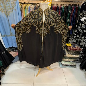 Luxurious Arabic Designer <b>Cape</b> Handcrafted Moroccan Kaftan with Digital Printing Breathable Feature for Parties - Product Image 1