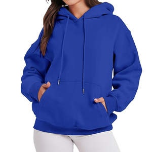 Sudadera con Capucha de Alta Calidad, Estilo Urbano, Holgada, de Poliéster/Algodón, Felpa de 380g, Transpirable, de Secado Rápido, con Bolsillos, para Mujer, Invierno - Product Image 1