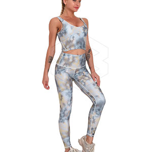 Conjunto de Yoga de sublimación de patrón sólido transpirable 2025 para entrenamientos diarios con características de talla grande a la venta - Product Image 2