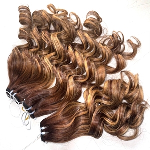 Precio de fábrica 100% cabello humano vietnamita Color ondulado paquetes extensión de cabello para hacer peluca - Product Image 4