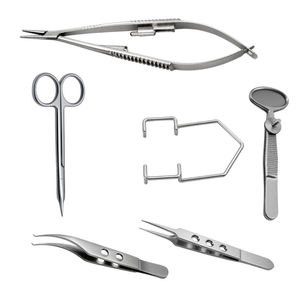 Ensemble d'instruments ophtalmiques en acier inoxydable de qualité supérieure, kit d'instruments chirurgicaux pour microchirurgie oculaire, qualité hospitalière, fourniture OEM - Product Image 3