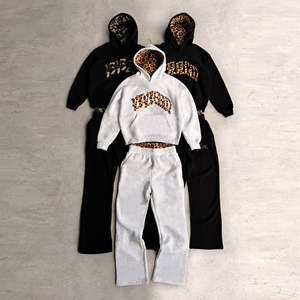 Conjunto de Sudadera con Capucha y Pantalones Deportivos de Felpa Francesa con Estampado DTG Personalizado para Fabricantes de Ropa 2026 - Product Image 1