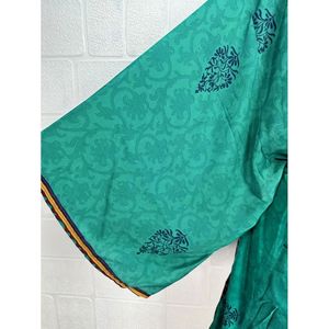 Vintage Silk Riya Short Kimono Lightweight Boho <b>Robe</b> Perfect <b>Beach</b> Coverup for Her Recyclable Swimsuit Accessory Soft Breathable - Product Image 4