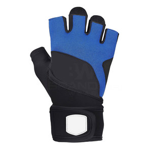 Unique Design Genuine Leather Cowhide <b>Finger</b> Less Weightlifting Workout Gym Gloves Hand Safety Wrist <b>Support</b> Gloves - Product Image 1