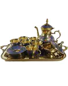 Brass Silver Plated <b>Cup</b> and <b>Saucer</b> Gift Set manufacturer with Beautiful Red Velvet Box Serveware Home Use Gifting Purpose - Product Image 4