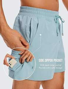 Shorts de sport décontractés pour hommes, respirants, logo personnalisé, shorts de course, shorts de sport, entraînement, fitness, athlétisme, polyester - Product Image 3