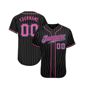 Camisetas de béisbol personalizables para hombre, directo de fábrica, 100% poliéster, secado rápido, transpirable, cuello en V, diseño de logotipo personalizado, servicio OEM - Product Image 1