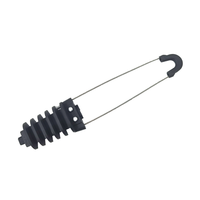 Penjepit Pengunci Otomatis untuk Kabel Serat Optik Bentuk 8, Kawat Pengikat, Braket Pengencang Ujung Kabel, Fitting Udara