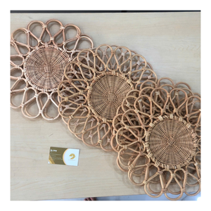 Plateau en rotin fait à la main, matériau écologique naturel, bel art tissé, idéal pour les présentoirs de vente au détail, centre de table, événements, cadeaux - Product Image 6