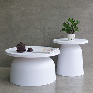 Minimalist Round Double <b>Sofa</b> <b>Table</b> Made of PP Plastic - Product Image 1
