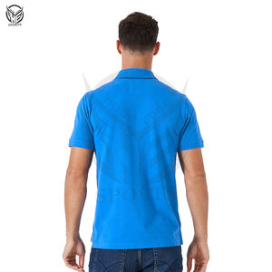 Camisas Personalizadas OEM para Hombre, Diseño de Bordado de Primera Calidad, Patrón Sólido, Tela de Punto 100% PK, Manga Corta Formal - Product Image 3