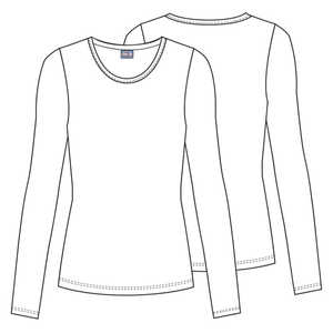 เสื้อออกกำลังกายแขนยาวคอกลมระบายอากาศได้สำหรับทุกเพศแฟชั่นโรงพยาบาล - Product Image 5