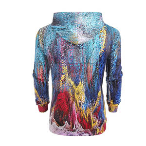 Sudaderas con capucha con cremallera sólida para hombre más vendidas, diseño de sublimación de invierno, poliéster/algodón, transpirable, secado rápido, precios competitivos - Product Image 2