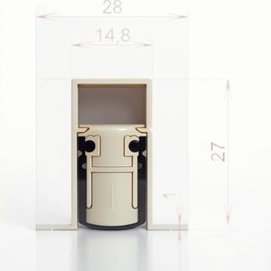 Sello para Puerta Schall-Ex DUO L-15/28 OS 1-404, de Aluminio Anodizado Plateado y Gris de Doble Cara, para Puertas de Madera de 833 mm, Izquierda/Derecha - Product Image 3