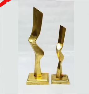 Objet décoratif en forme d'étoile en acier inoxydable finition argentée, best-seller pour la maison et le bureau - Product Image 3