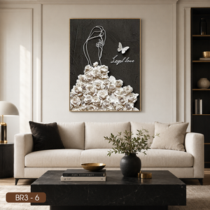 Peinture florale sur soie de haute qualité HALO pour femme, œuvre d'art abstraite exquise, faite à la main, OEM ODM original du Vietnam - Product Image 5