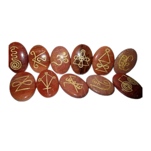 Haute qualité karuna rouge aventurine forme ovale pierre 11 pièces karuna ensemble naturel guérison cristal pierres précieuses Karuna ensemble en gros - Product Image 1