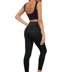 Conjunto de Yoga Personalizado de Bajo MOQ para Mujer, Ropa Deportiva Ajustada de Alta Calidad, Conjunto de Yoga para Mujer - Product Image 4