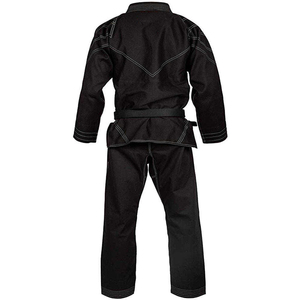 Pantalones de artes marciales de mezcla de algodón de fábrica de alta calidad, rodilla reforzada para entrenamiento de Karate Jiu Jitsu, entrenamiento Unisex - Product Image 5