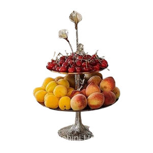 Juego de 3 soportes para pasteles de diseño de forma redonda chapados en oro, soporte para pasteles de lujo de 1 2 3 niveles de calidad exclusiva de Metal de aluminio - Product Image 5