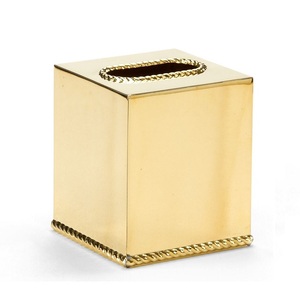 Boîte à mouchoirs en métal luxueuse, fabriquée à la main, suspendue, écologique, design personnalisé, de haute qualité, pour table - Product Image 1