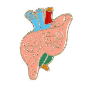 Personnalisé créatif réaliste organe émail broche corps interne coeur cerveau poumon plante broche revers médecin <span class=keywords><strong>infirmière</strong></span> Badge métal artisanat - Product Image 5