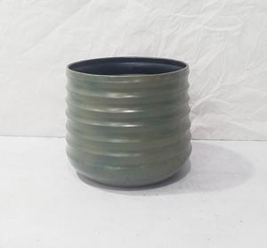 Pot de fleurs moderne en métal noir, finition martelée, pour intérieur et extérieur, pot décoratif en fer pour la maison, le jardin, l'hôtel - Product Image 5