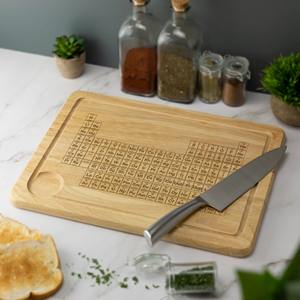 Tabla de Cortar de Madera con Diseño de la Tabla Periódica, Tabla de Cocina Multiusos para Actividades de Cocina para Niños y Adultos, de la India - Product Image 1