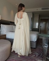 Ensemble de robe de soirée indienne et pakistanaise pour femmes, en georgette, séchage rapide, avec magnifique dupatta et pantalon, pour occasions spéciales, coupe classique